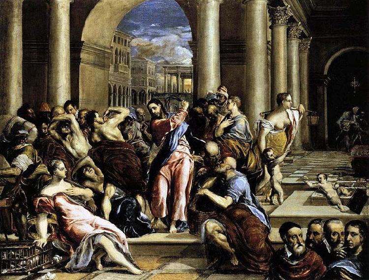 El Greco La Purificacion del templo Roma Norge oil painting art